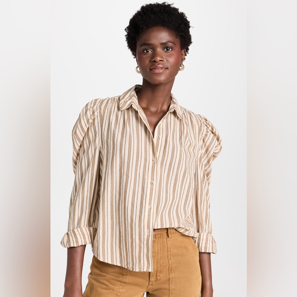 Ulla Johnson Dari Blouse In Sand Size 10
